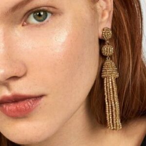 BaubleBar Granita Gold Tassel Earrings